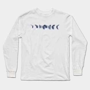 Moon phases in a row | Watercolor Long Sleeve T-Shirt